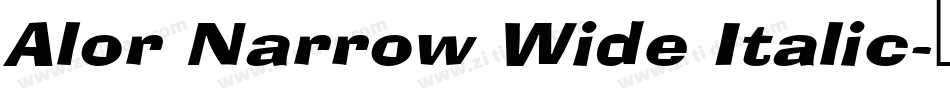 Alor Narrow Wide Italic字体转换